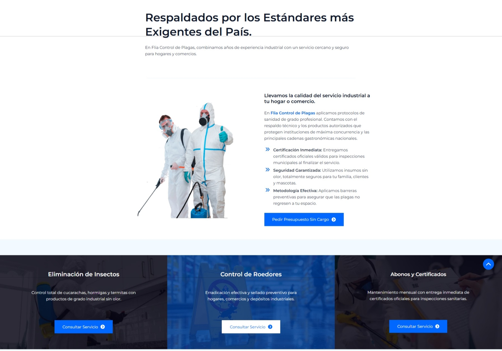 Fumigadora Flía — Servicios
